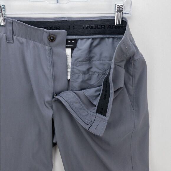 UNDER ARMOUR Showdown Golf Pants Men's 36x34 Gray Strech Waist Nylon Blend - Picture 5 of 13
